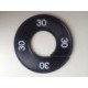 Maatring 9cm zwart/wit 30 